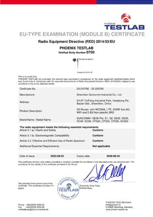 Test Lab Certificates